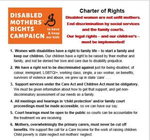 A small image of the Disabled Mothers' Rights Charter